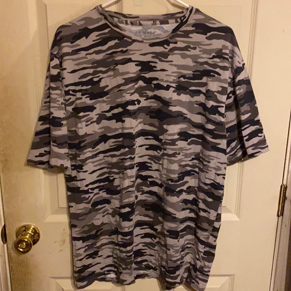 Primark Gray Camo T Shirt